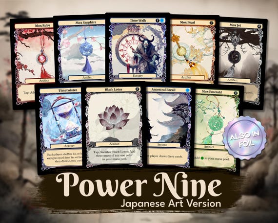 Power Nine Full Set - Custom Cards P9 Vintage | Japanese Altered
