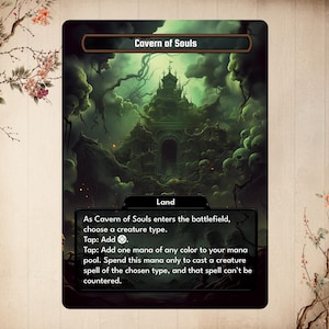 Caverne des âmes #2 - Carte personnalisée Land, carte premium alternative pleine illustration