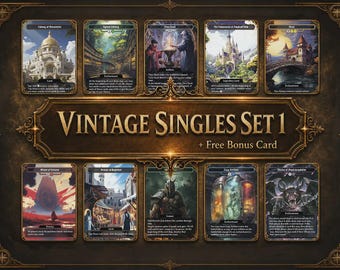 Vintage Staples Full Art Set (11 Custom Cards) – Retro Proxy Bundle Bonus Time Walk