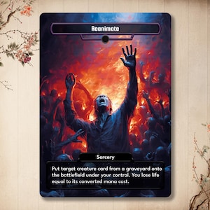 Reanimar - Tarjeta personalizada de Black Sorcery de alta calidad [Arte alternativo / Arte completo]