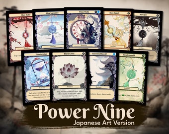 Power Nine Full Set - Custom Cards, MTG Proxy Japanese Altered Art EDH