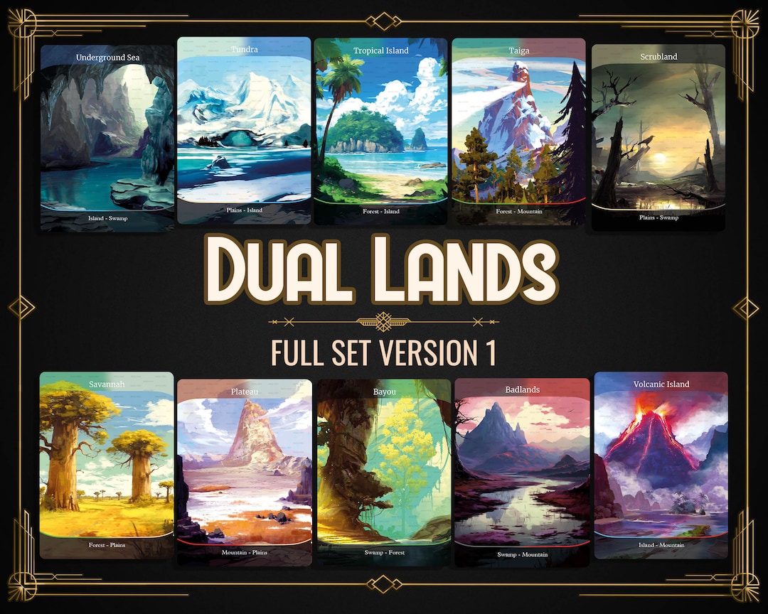Dual Lands Full Set – Custom EDH Cards | Alt Art Full Frame - Etsy