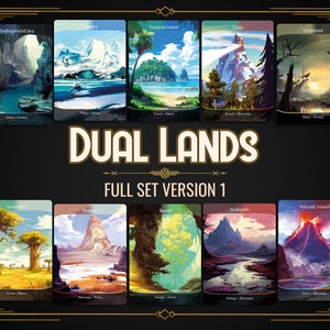 Dual Lands Proxy EDH Full Set - Benutzerdefinierte Karten, Full Art mit alternativer Kunst