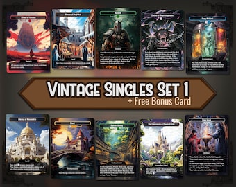 Vintage Staples Full Art Set (11 Custom Cards) – Retro Proxy Bundle Bonus Time Walk