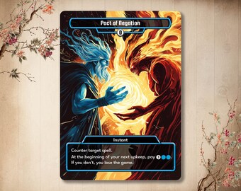 Proxykaart Pact of Negation – Full Art Alter | Blauwe Instant Commander