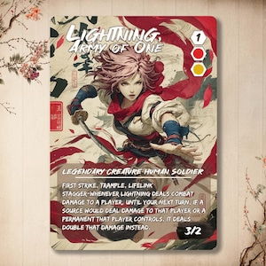 Blitz, Armee der Eins - Kundenspezifische Karte * Japanisch * Kunst, Fantasy Helden Full Art Alternative Alter Art