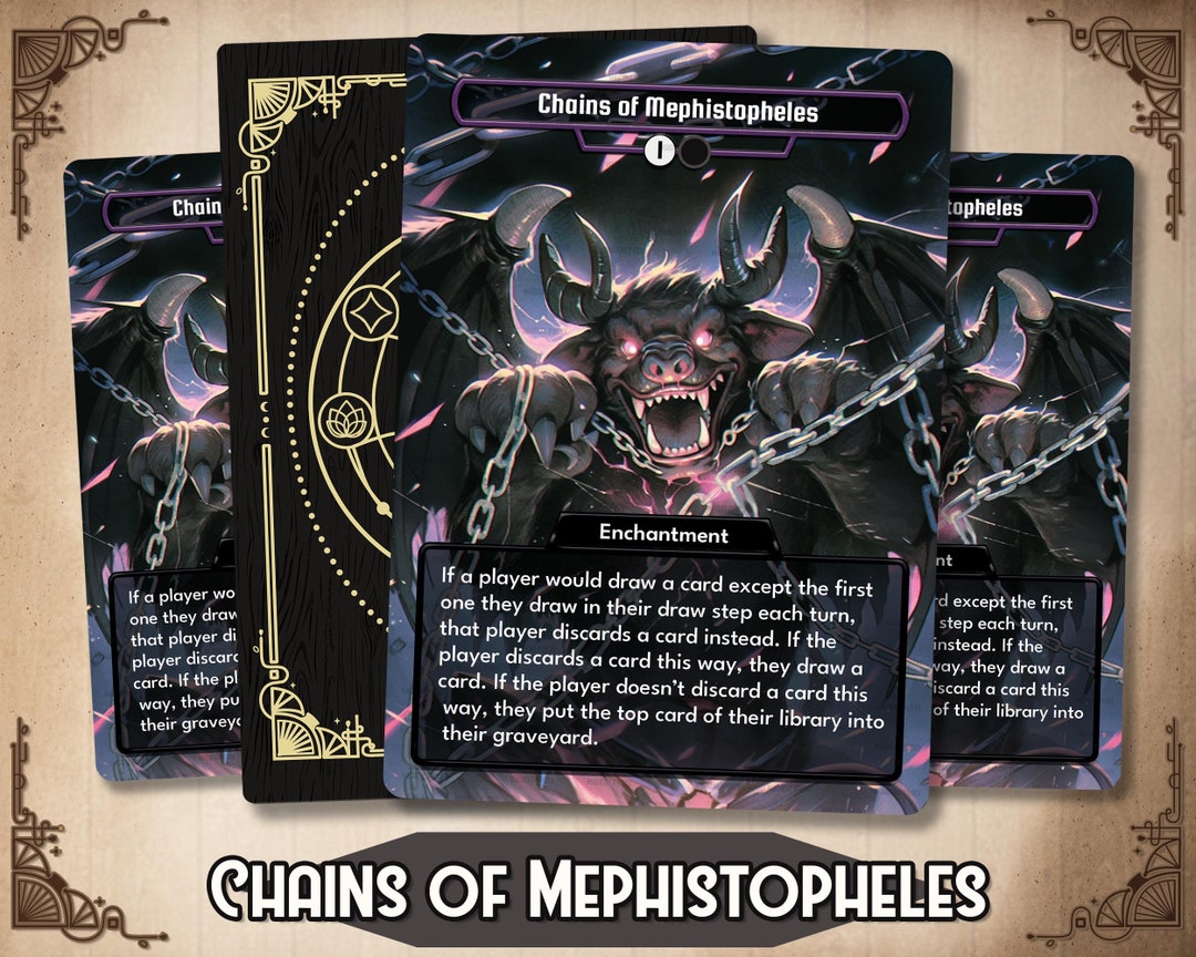 Chains of Mephistopheles MTG Proxy Custom Card , Alternate Art EDH EDH Etsy