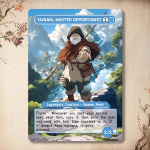 Taigan, maître opportuniste - carte personnalisée, art complet EDH manga/anime Alter Card