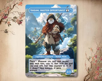 Taigan, Maestro Oportunista - Tarjeta personalizada, Manga/Anime EDH Tarjeta de Alter con Arte Completo