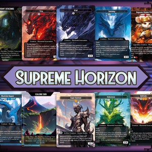 Modern Horizon Staples: paquete de 10 tarjetas personalizadas, tarjetas premium de alta calidad, arte alterado completo.