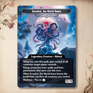 Emrakul, il mondo nuovo - Carta personalizzata *Eldrazi* Alta qualità [Alter art / Full Art]