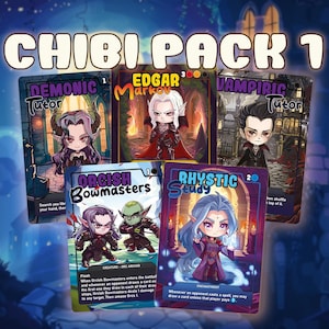 Könnte beinhalten: Fünf bunte Sammelkarten mit Illustrationen von Charakteren aus einem Fantasy-Spiel. Die Karten sind betitelt mit "Demonic Tutor", "Edgar Markov", "Vampiric Tutor", "Orcish Bowmasters" und "Rhystic Study".