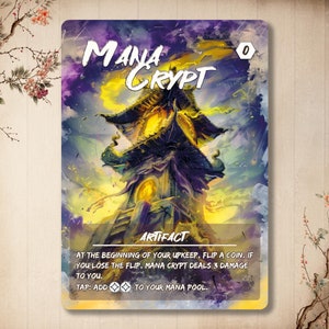 Mana Crypt: aangepaste kaart Full Art in Japanse kunststijl