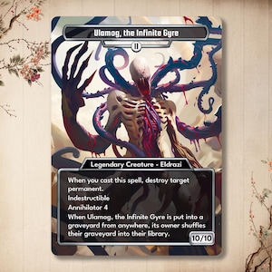 Ulamog , the Infinite Gyre - Proxy Custom Card , *Eldrazi* High Quality , Alter art Full Art , Commander EDH