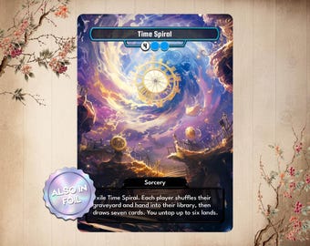 Tijdspiraal - aangepaste kaart volledige kunst | Alter Magic Proxy EDH | Cube Instant Vintage