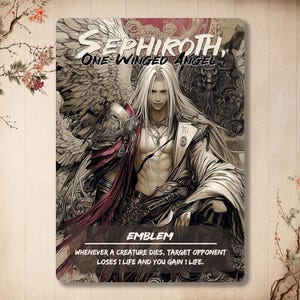 Emblem Sephiroth 2 - Custom Card *Japanese* Art , Fantasy Heroes Full Art Alter