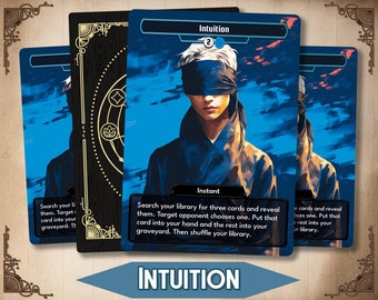 Intuition - MTG Proxy EDH Custom Card [ Altered custom art / Full Art ]