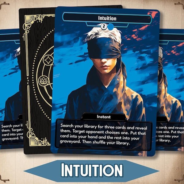 Intuition - MTG Proxy EDH Custom Card [ Altered custom art / Full Art ]