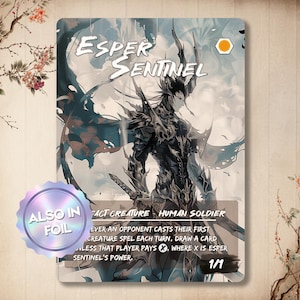 Esper Sentinel - Custom Card *Japanese* Art , Full Art Alternative Alter art