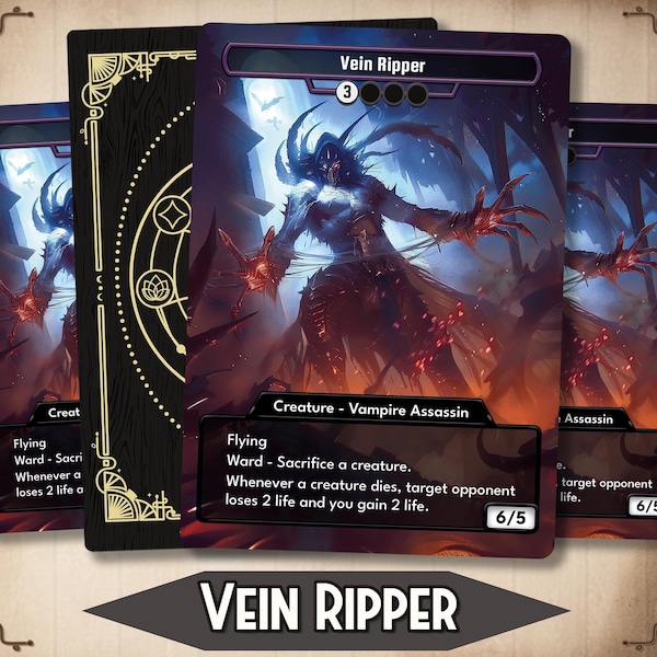 Vein Ripper - MTG Proxy EDH Custom Card [Veränderte benutzerdefinierte Kunst / Vollkunst]