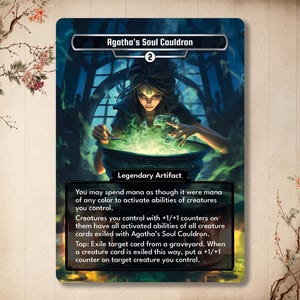 Chaudron d'âme d'Agatha - carte personnalisée de haute qualité avec un art alternatif