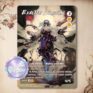 Exalted Sunborn - Custom Proxy Card | Japanese Full Alter | Creature Angel Wizard Eternities