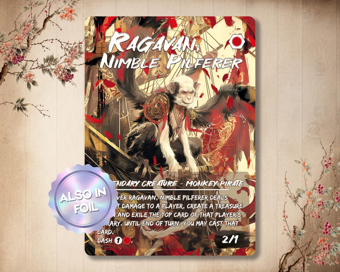 Japanese Ragavan Token Ragavan, Nimble Pilferer - Custom Card *japanese* Full Art With ...