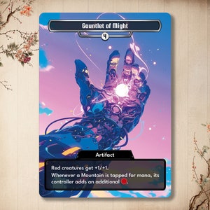 Gauntlet of Might - Carte personnalisée, carte vintage de haute qualité, avec art alternatif