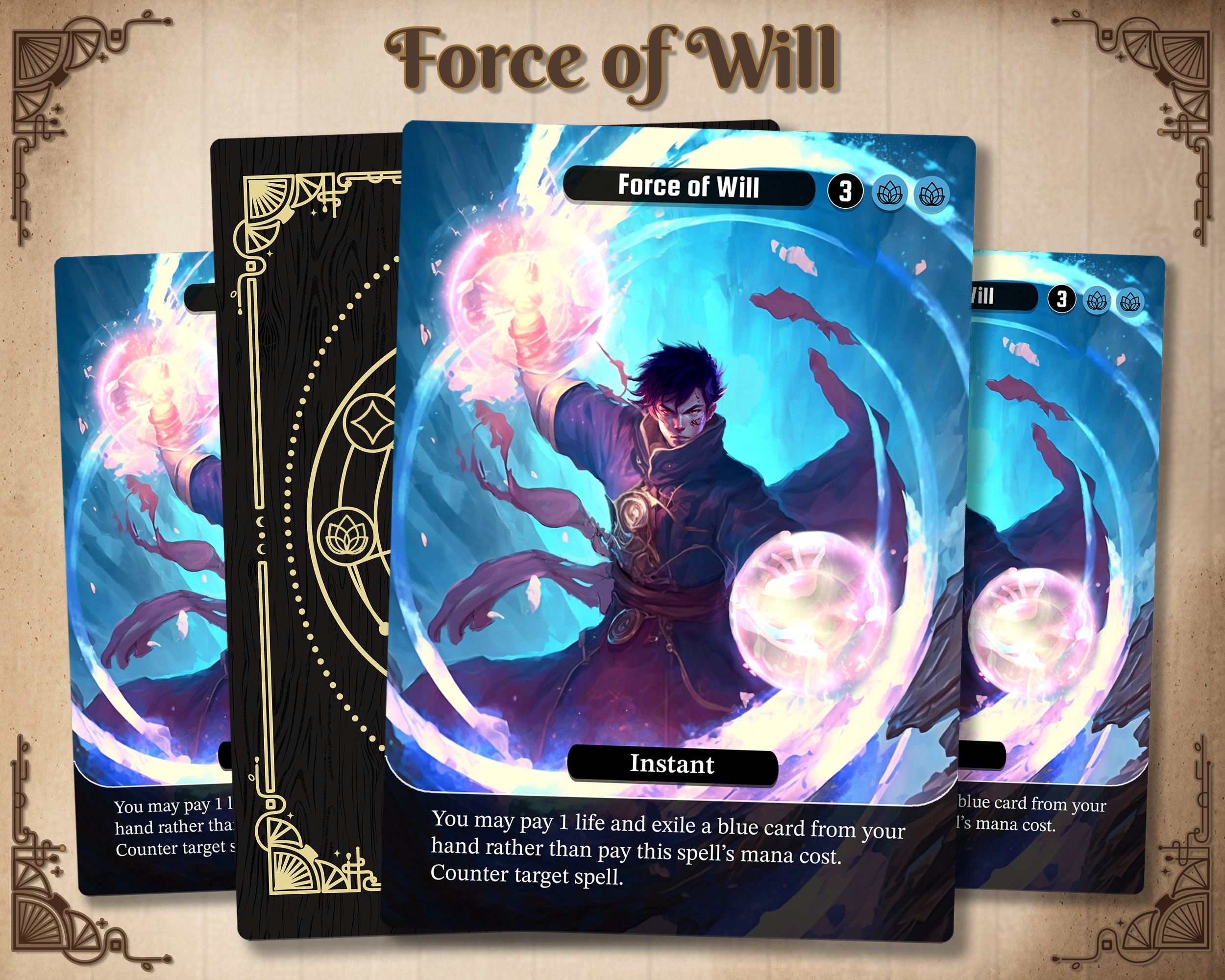 Force of Will Custom Card Alternate Art Etsy