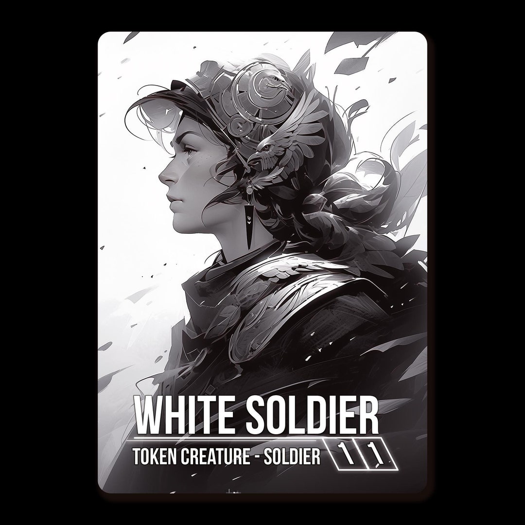 White Soldier Token Card – Custom Alternate Art Proxy - Etsy