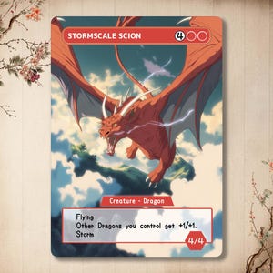 Stormscale Scion - Carta personalizzata, carta Anime Full Art Alter, Premium di alta qualità