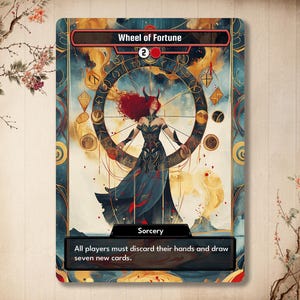 Rueda de la fortuna - Carta personalizada *Tarot* Arte alternativo Arte completo de alta calidad