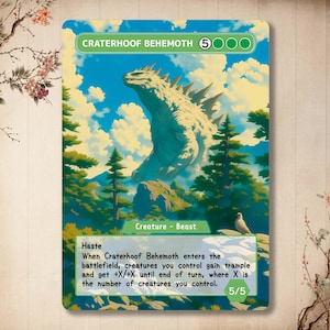 Craterhoof Behemoth - Benutzerdefinierte Karte Anime Art, Full Art Alternative Alter Art