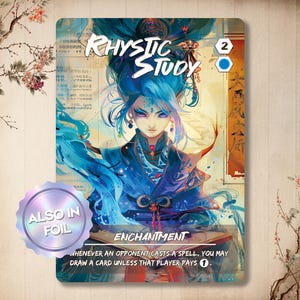 Tarjeta de representación de estudio rístico – Altar japonés de arte completo / Encantamiento azul EDH