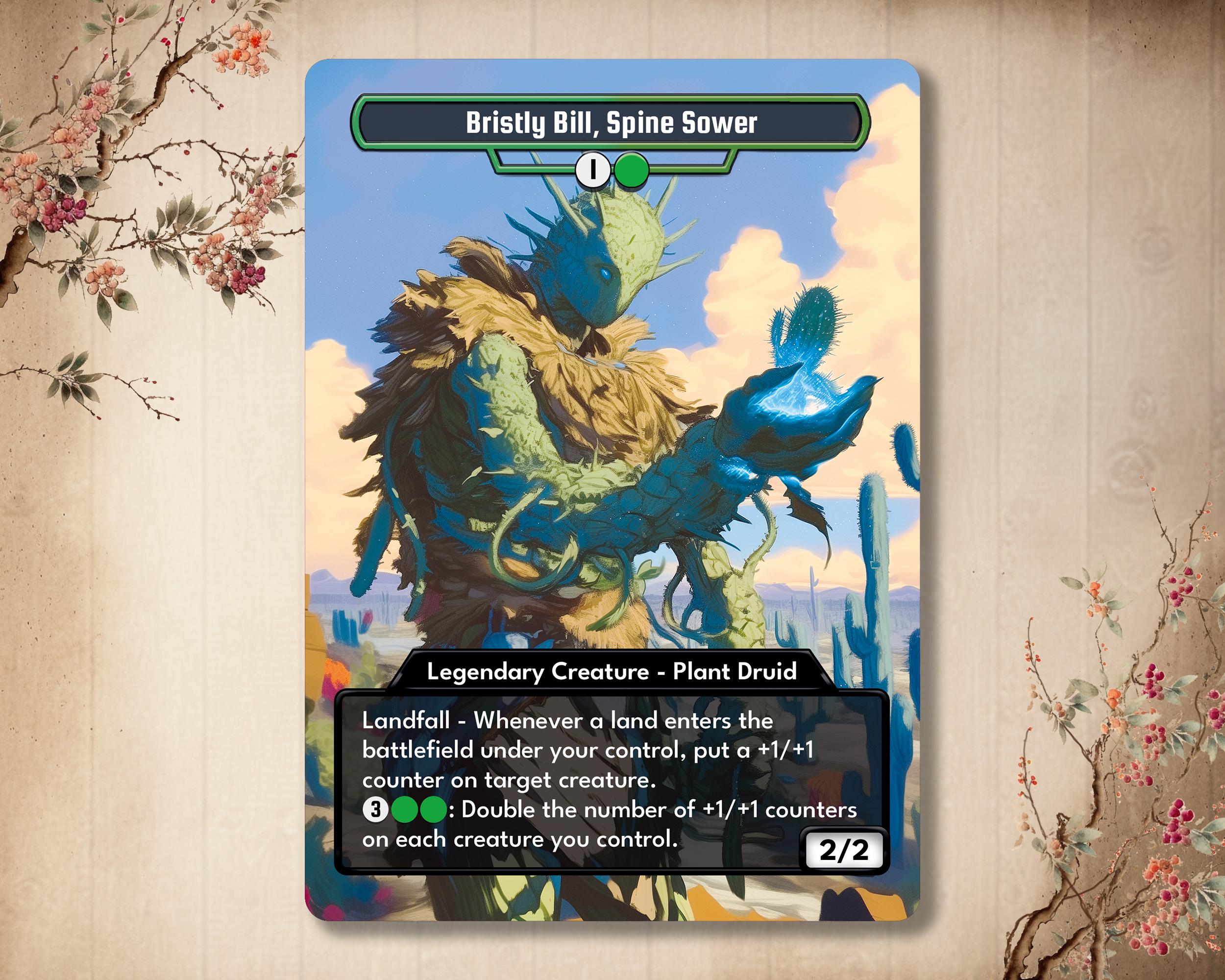 bristly bill mtg card kingdom Magic The Gathering - Outlaws of Thunder Junction put a +1/+1 counter on target creature. Bristly Bill, Spine Sower |