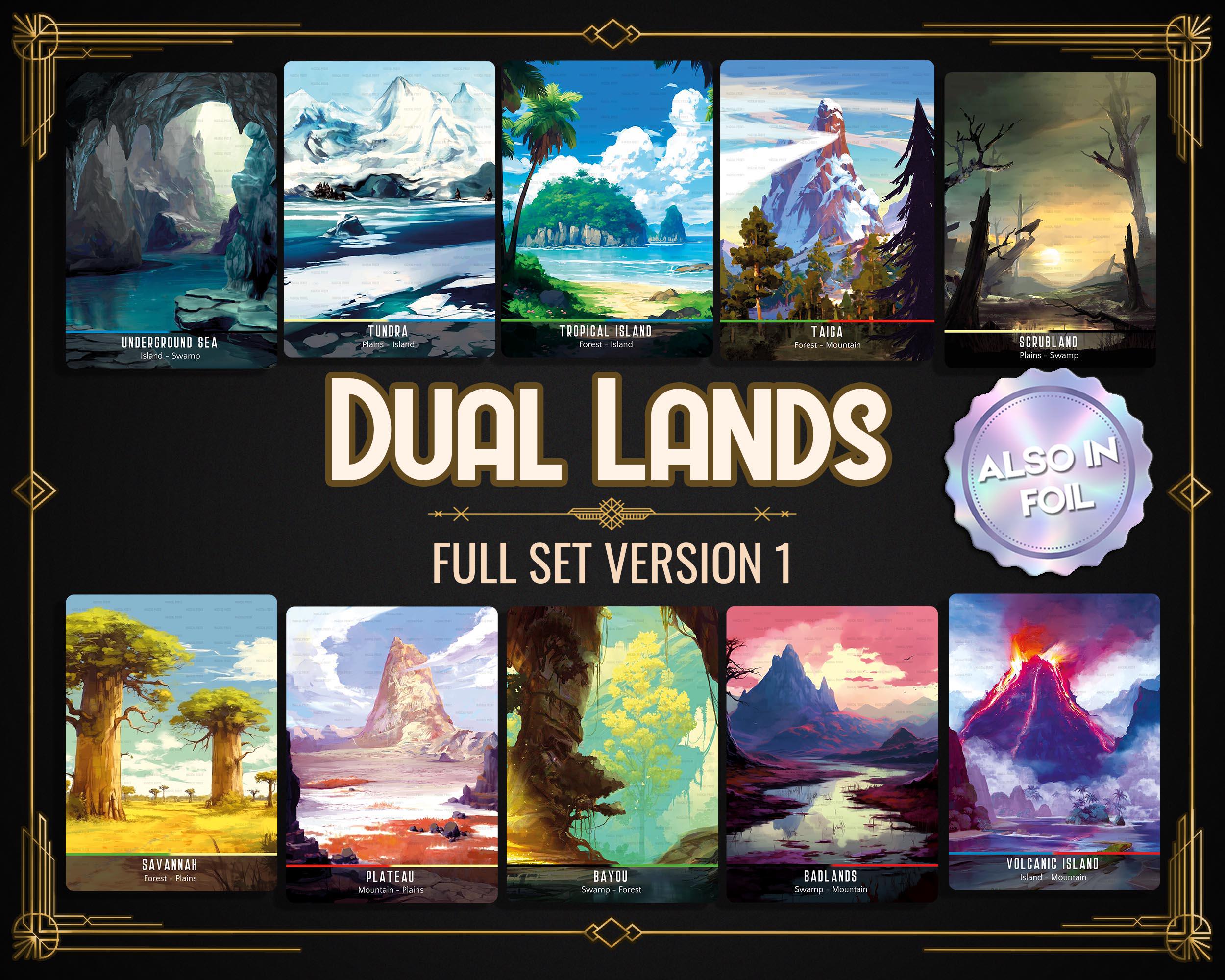 Dual Lands Full Set – 10 Proxy Cards for EDH | Magic Custom Full