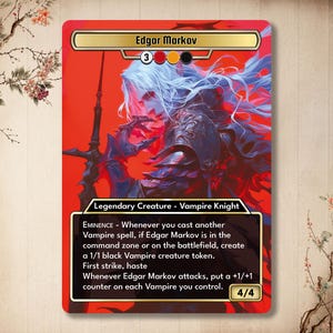 Edgar Markov #2 - aangepaste kaart *Vampire* hoge kwaliteit [Alter art / Full Art]