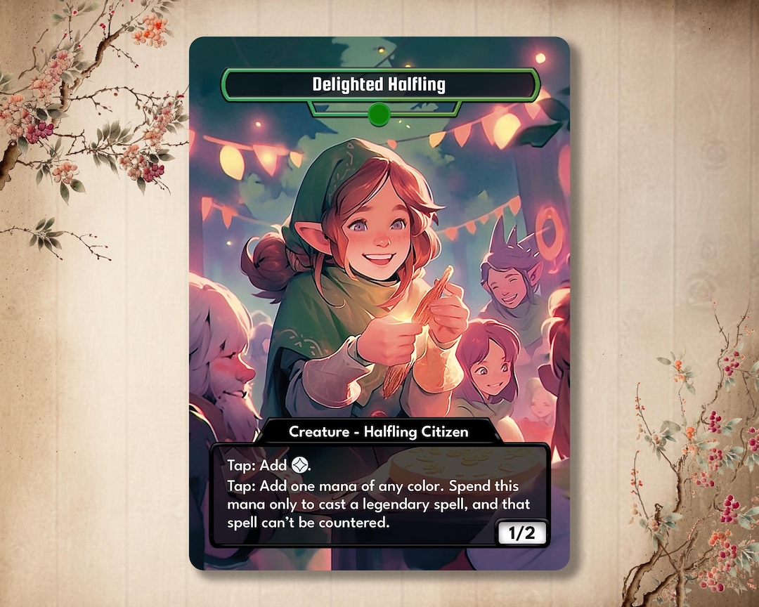 Delighted Halfling - Custom Card High Quality Card With Alternate