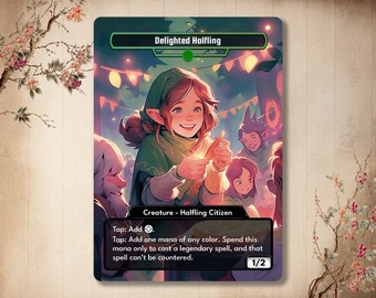 Delighted Halfling - Custom Card High Quality Card with alternate art