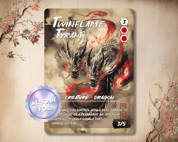 Twinflame Tyrant - Custom Card Proxy / Japanese Full Art With