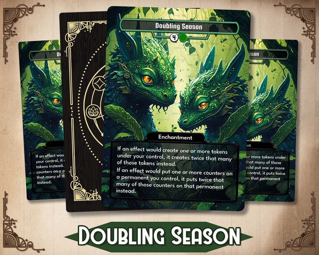 Doubling Season MTG Proxy Custom Card Alternative Custom Art / EDH Full ...