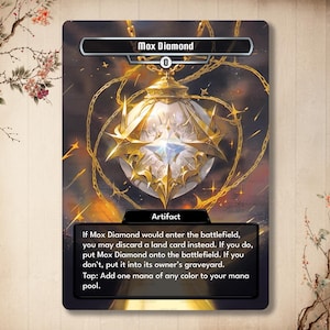 Mox Diamond - Carte personnalisée, artefact de carte premium [Illustration modifiée / Illustration complète]