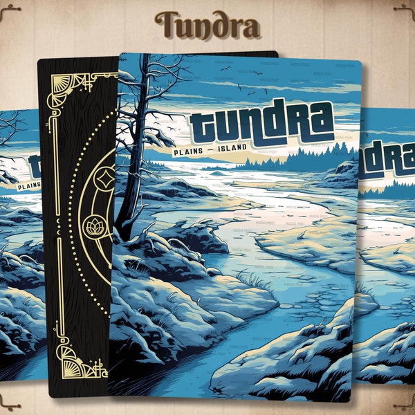 Tundra Custom - Dual Land EDH MTG Proxy * Full Art Custom Card * [ Altered art Land ]
