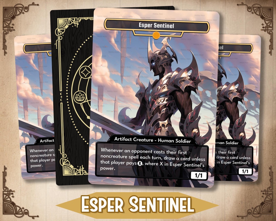 Esper Sentinel MTG Proxy Custom Card , Full Art Alternate Altered Art