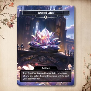 Fleur de lotus #2 - Carte personnalisée de haute qualité avec art alternatif