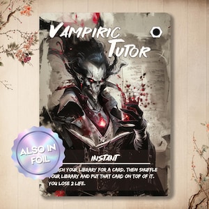 Vampiric Tutor Proxy Card – Full Art Japanese Alter