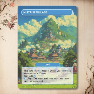 Mistrise Village - Carte personnalisée, Art complet EDH Manga/Anime Alter Card