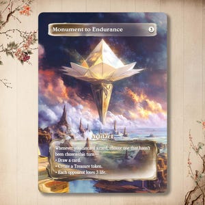 Monumento à Resistência - Cartão personalizado Arte Onírica Japonesa, Arte Completa EDH Alter art