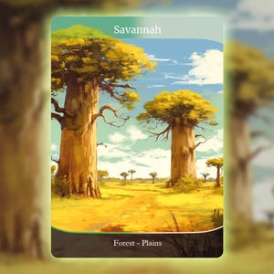 Savannah - Carta personalizzata, Dual Land, Carta Premium [Alter art / Full Art]