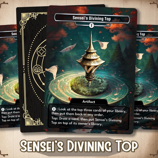 Sensei's Divining Top - MTG Proxy Custom Card - Altered custom art / EDH Full Art